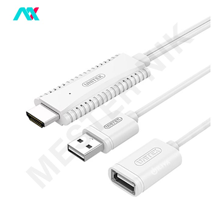 تصویر محصول کابل اتصال موبایل به تلویزیون تبدیل USB به HDMI یونیتک مدل M101AWH